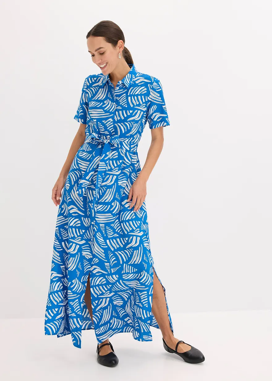 bedrucktes Maxikleid aus Viskose-Mix