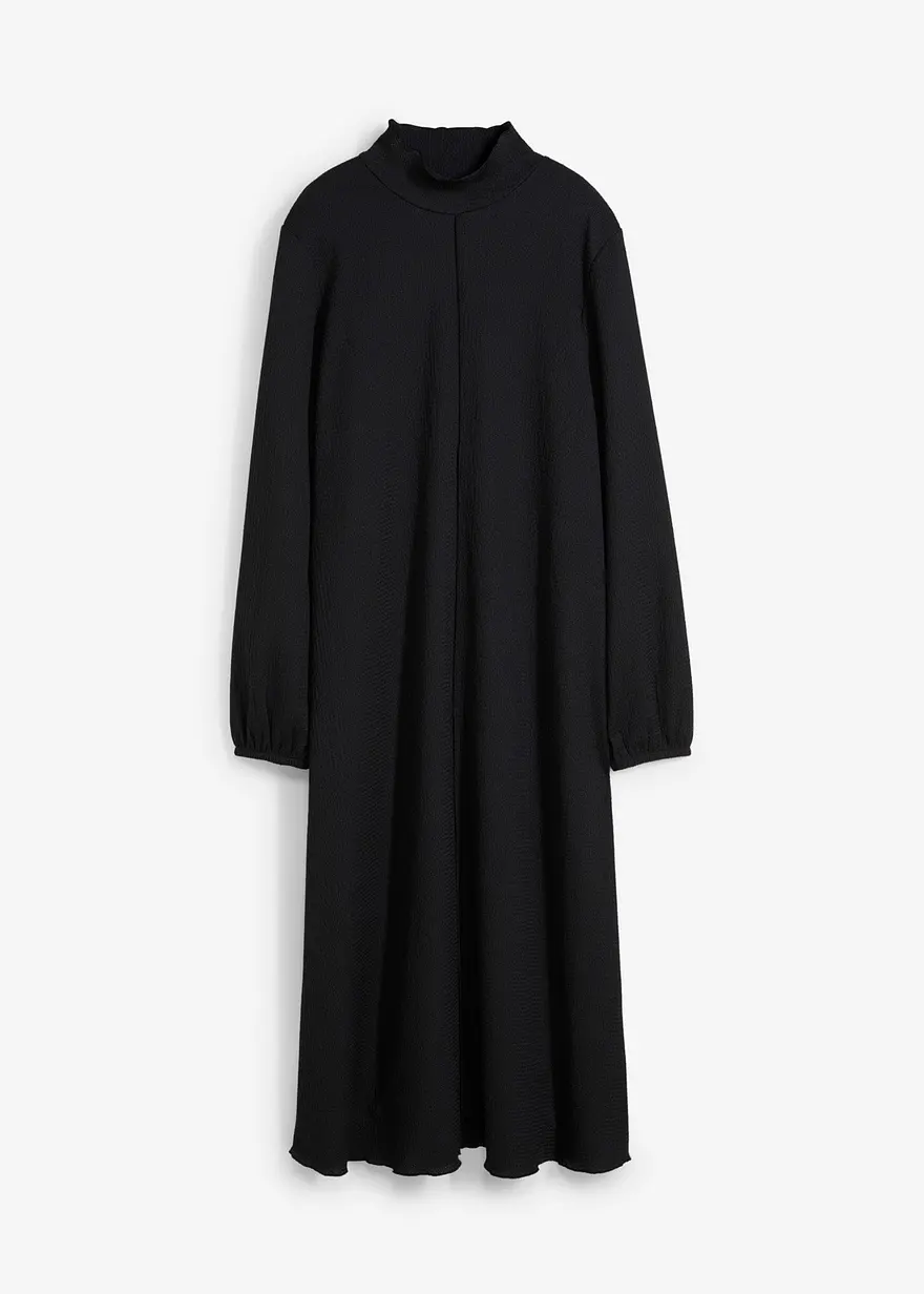 Midikleid aus strukturiertem Crêpe