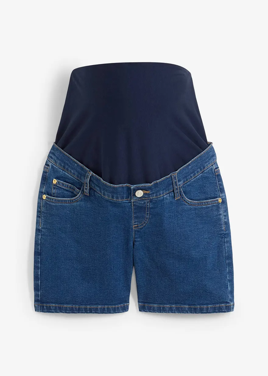 Umstandsjeansshorts aus Baumwoll- Stretchdenim
