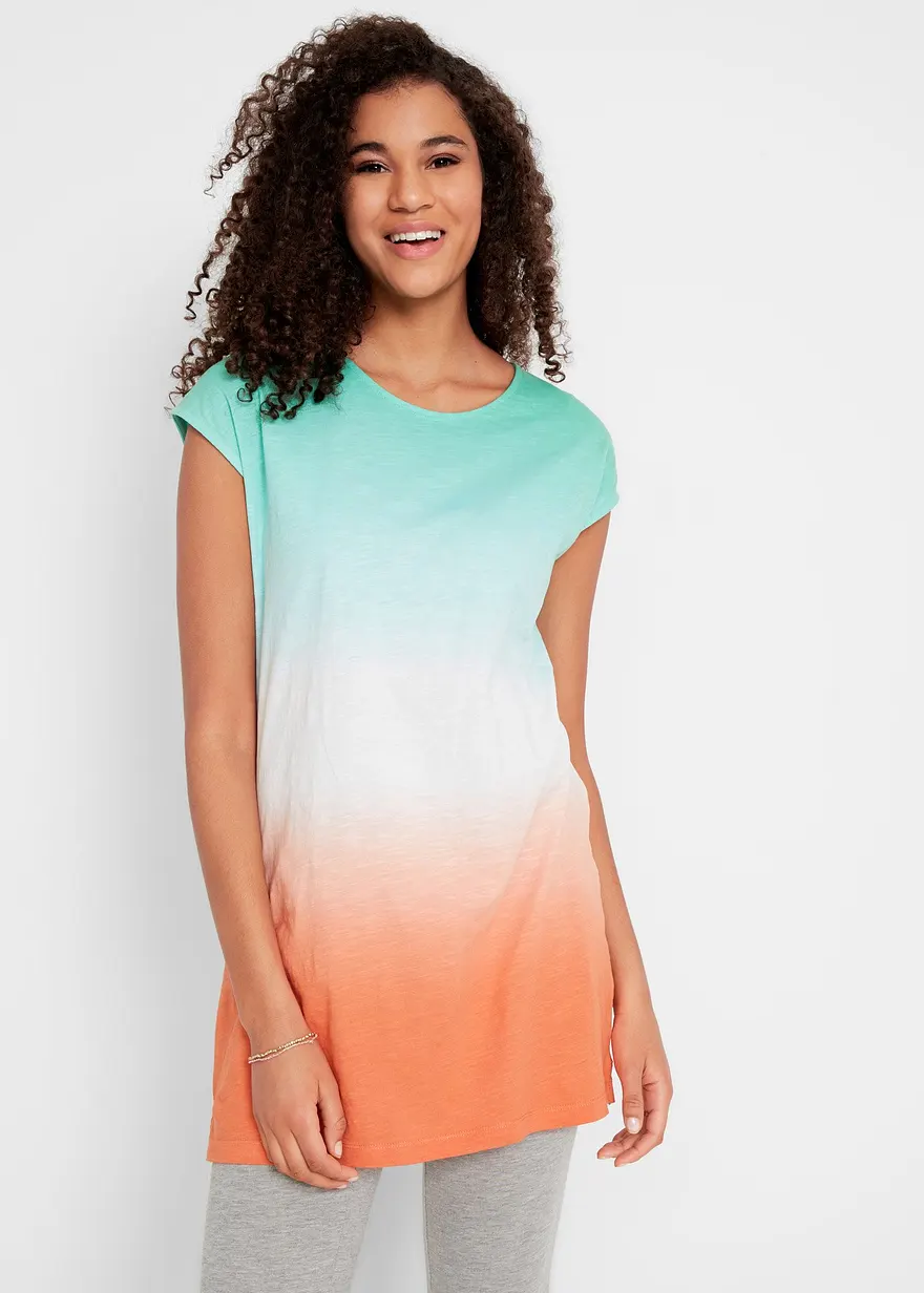Boxy-Longshirt mit seitlichem Schlitz