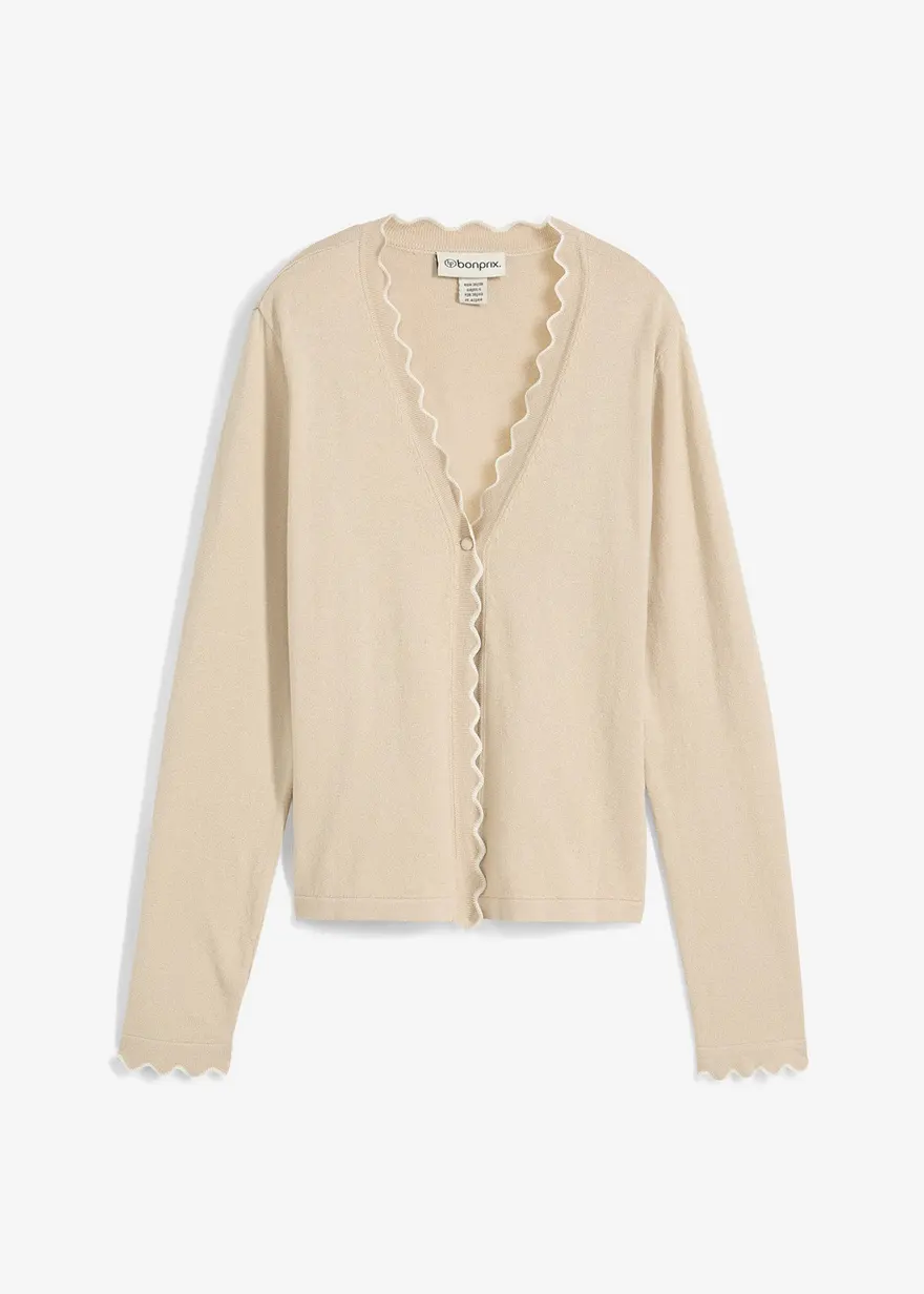 Feinstrickjacke mit Seidenanteil