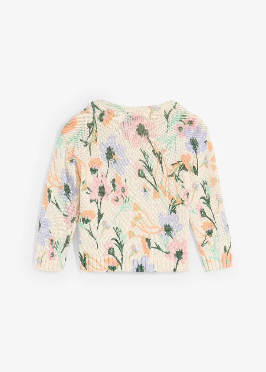 Weicher Baby-Pullover mit Blumenmotiv