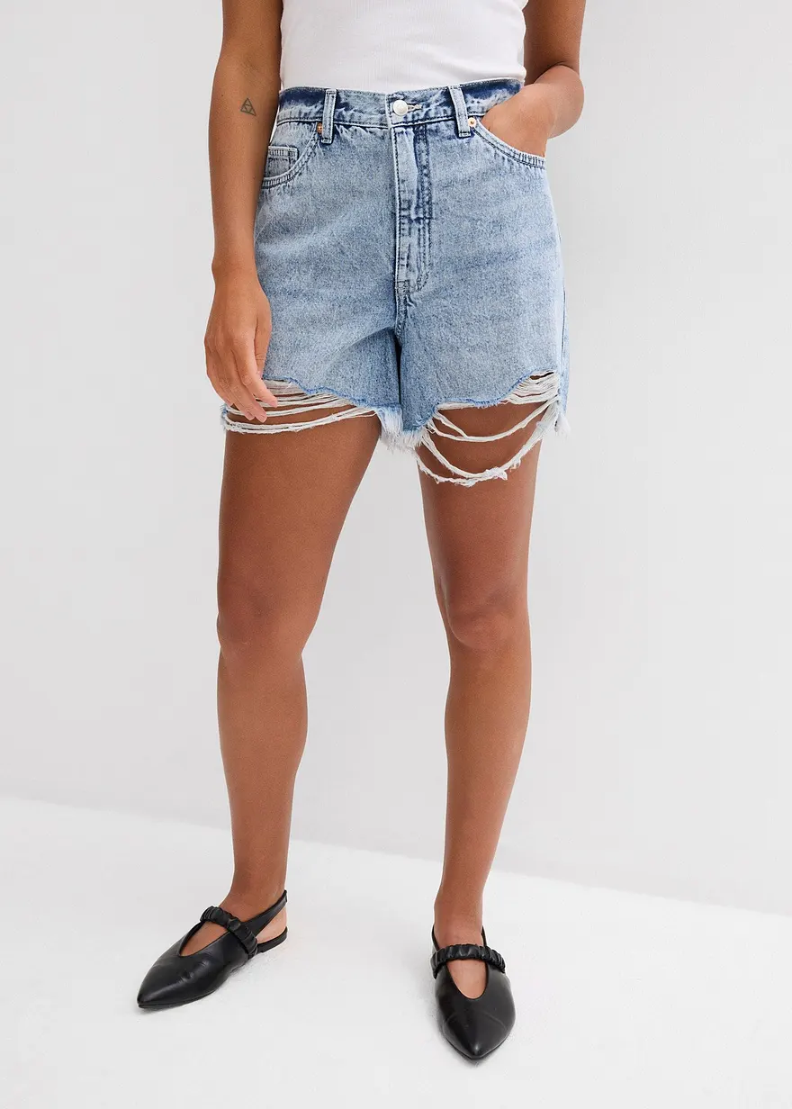 Jeans-Shorts High Waist, Low Stretch