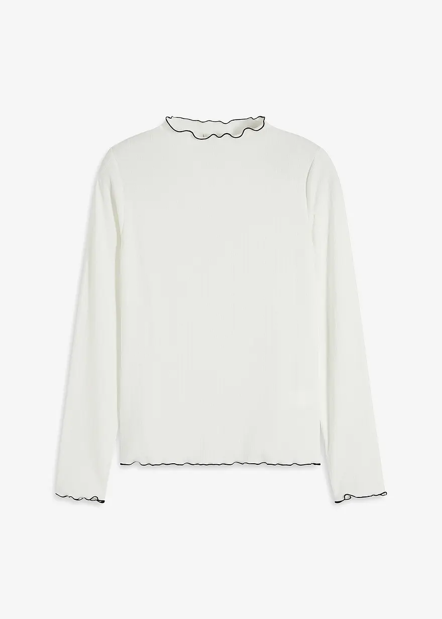 Geripptes Langarmshirt