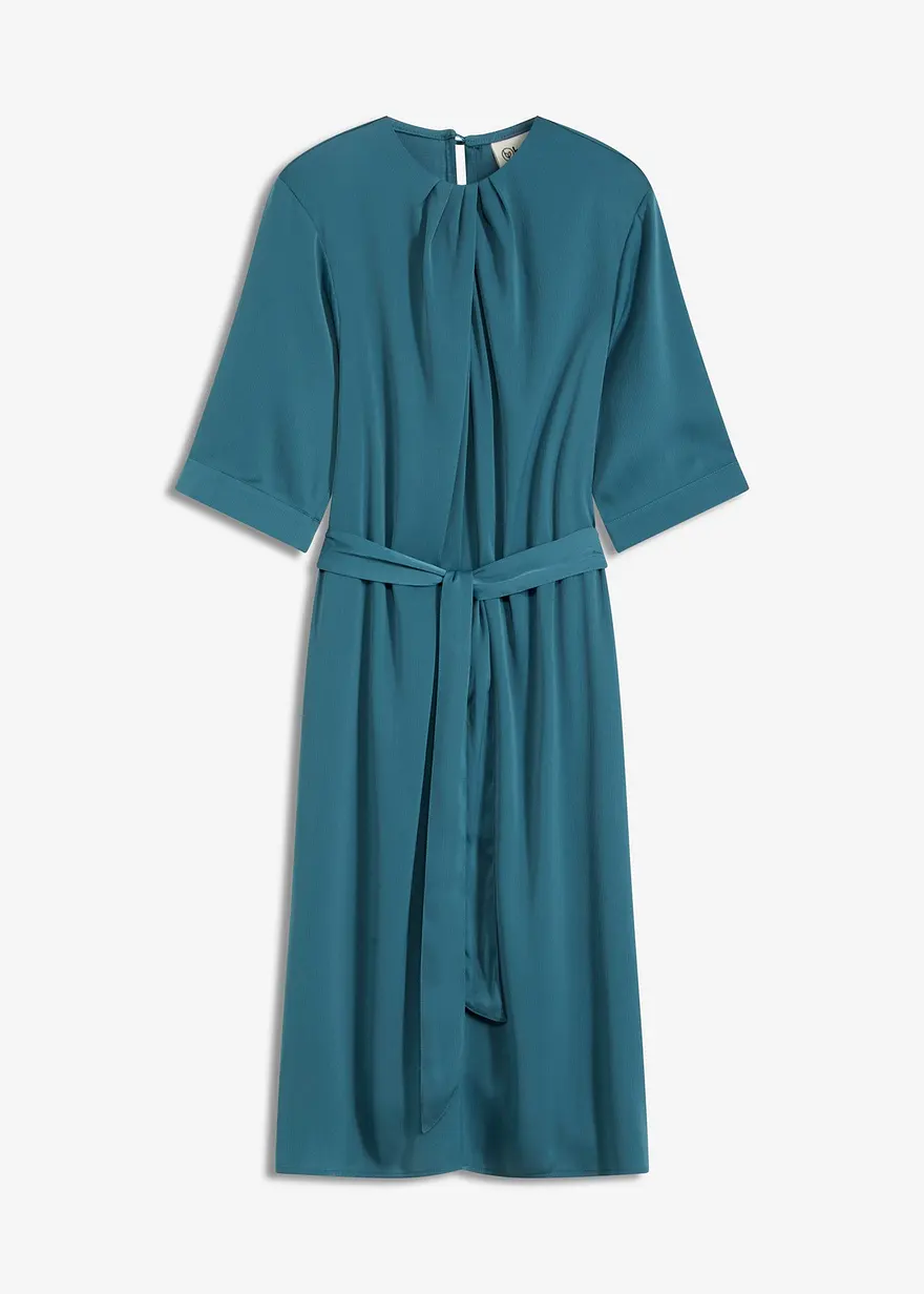 Midikleid aus glänzendem Satin