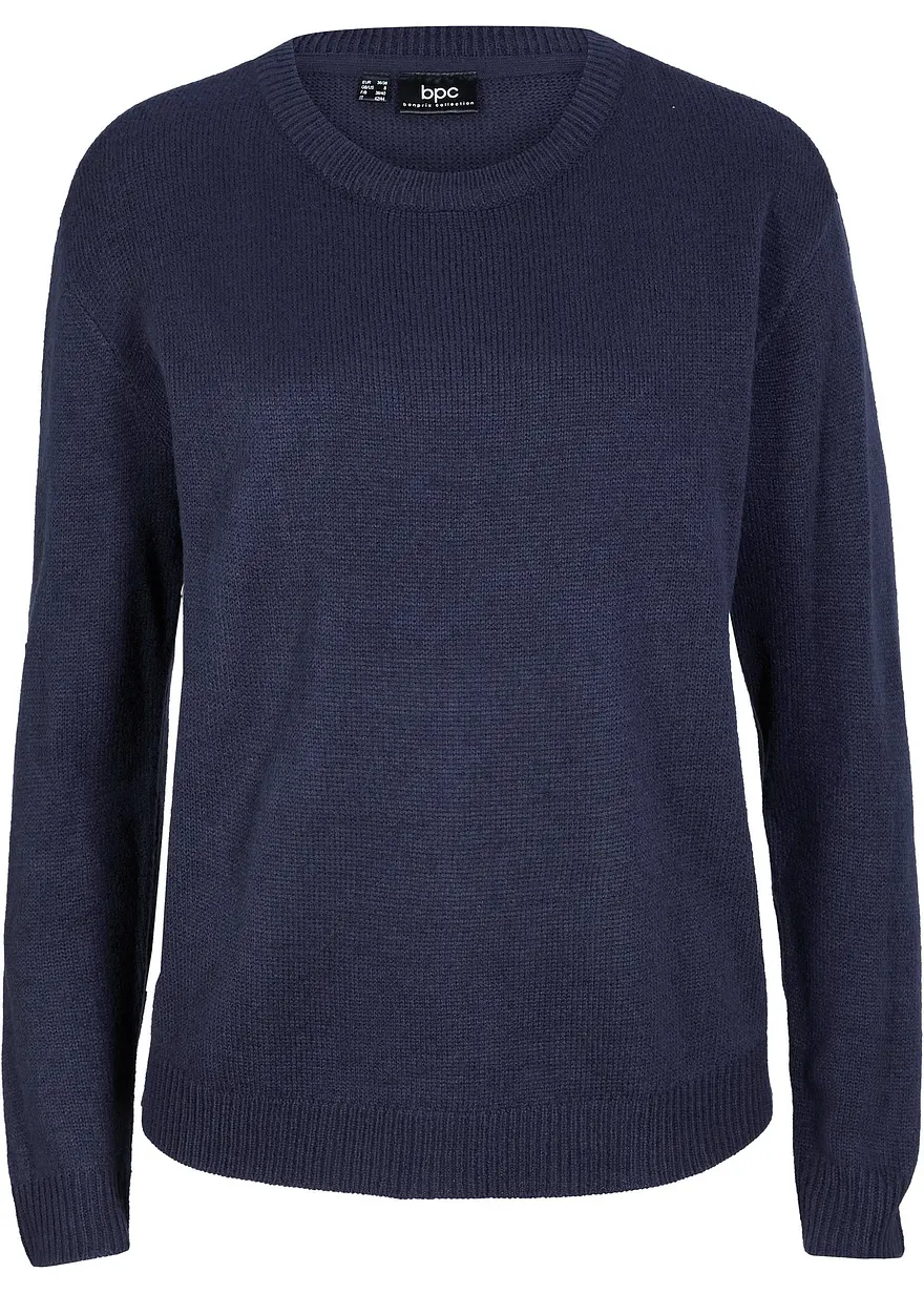 Strick-Pullover mit Rundhals-Ausschnitt