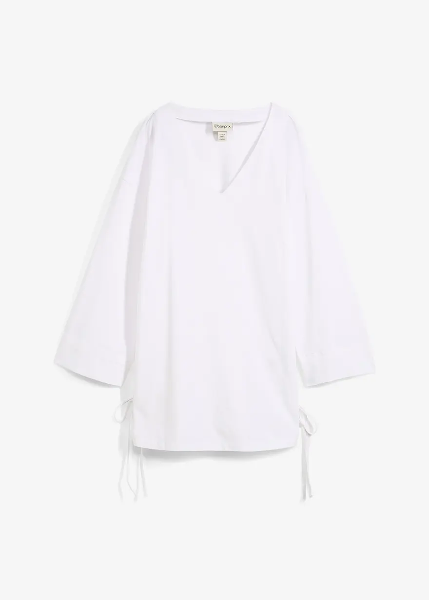 Oversize-Shirt aus elastischem Bio-Baumwoll-Mix
