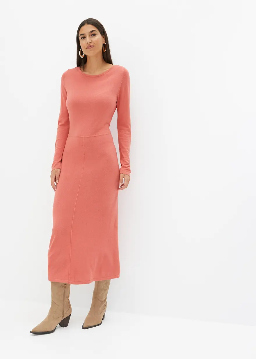 Maxi-Strickkleid aus Viskose-Mix