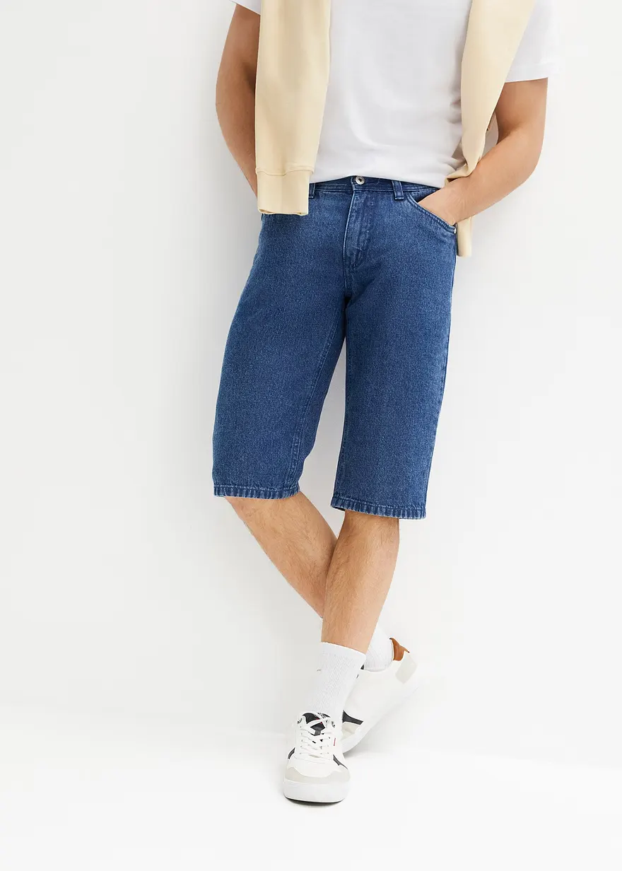 Long-Jeans-Bermuda aus Bio Baumwolle