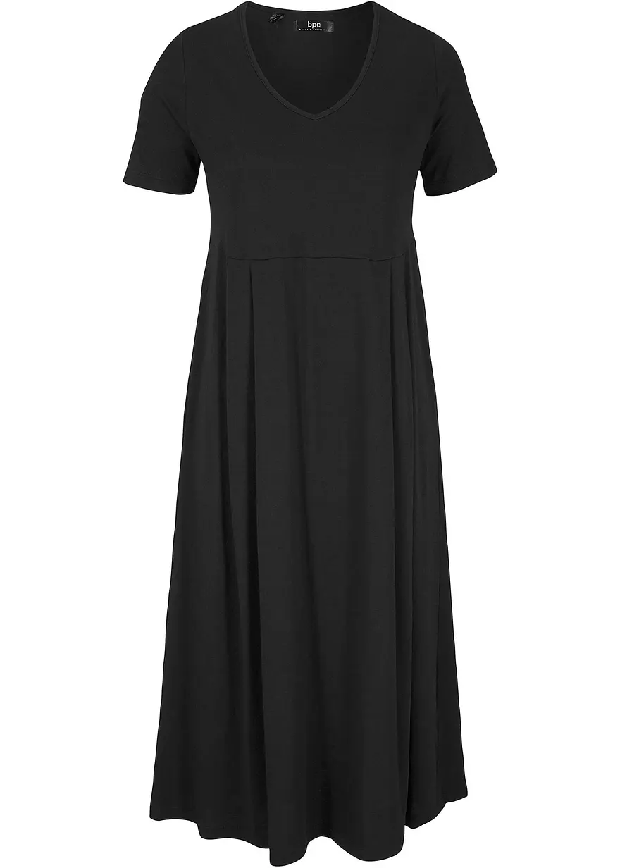 Baumwoll-Jerseykleid, Midilänge
