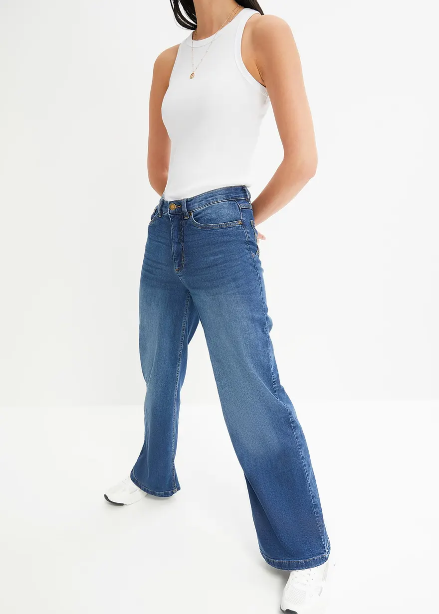 Wide Leg Jeans High Waist, Bio-Baumwolle