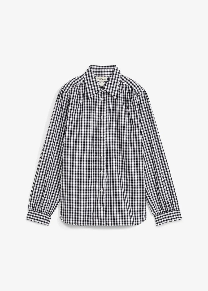Oversize-Bluse mit Puffärmeln