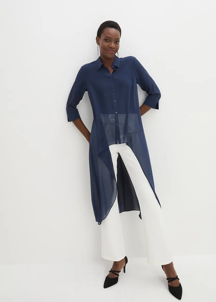 Chiffonbluse mit Volants