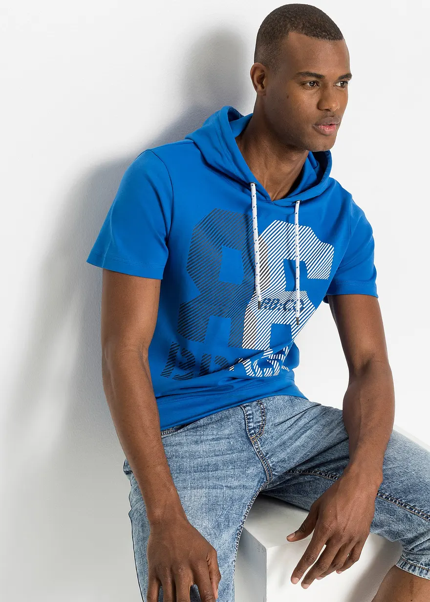 T-Shirt mit Kapuze in schwerer Qualität