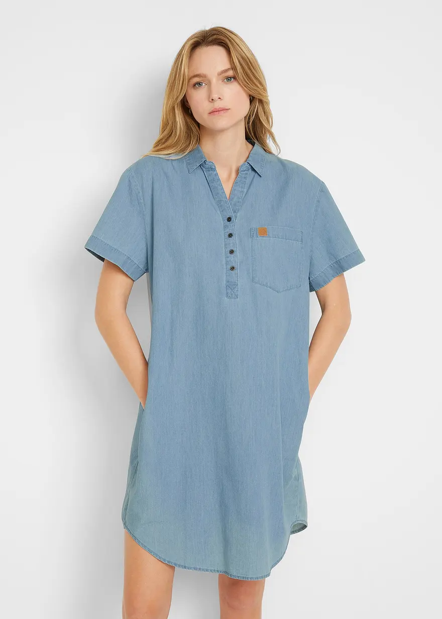 Jeanskleid, Kurzarm