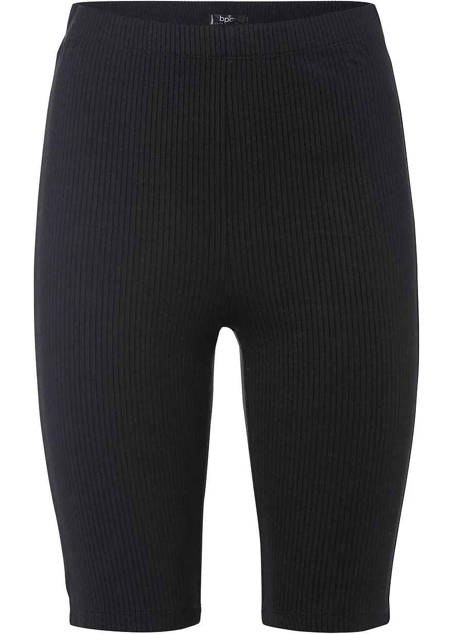 High-Waist-Radler aus Rippjersey