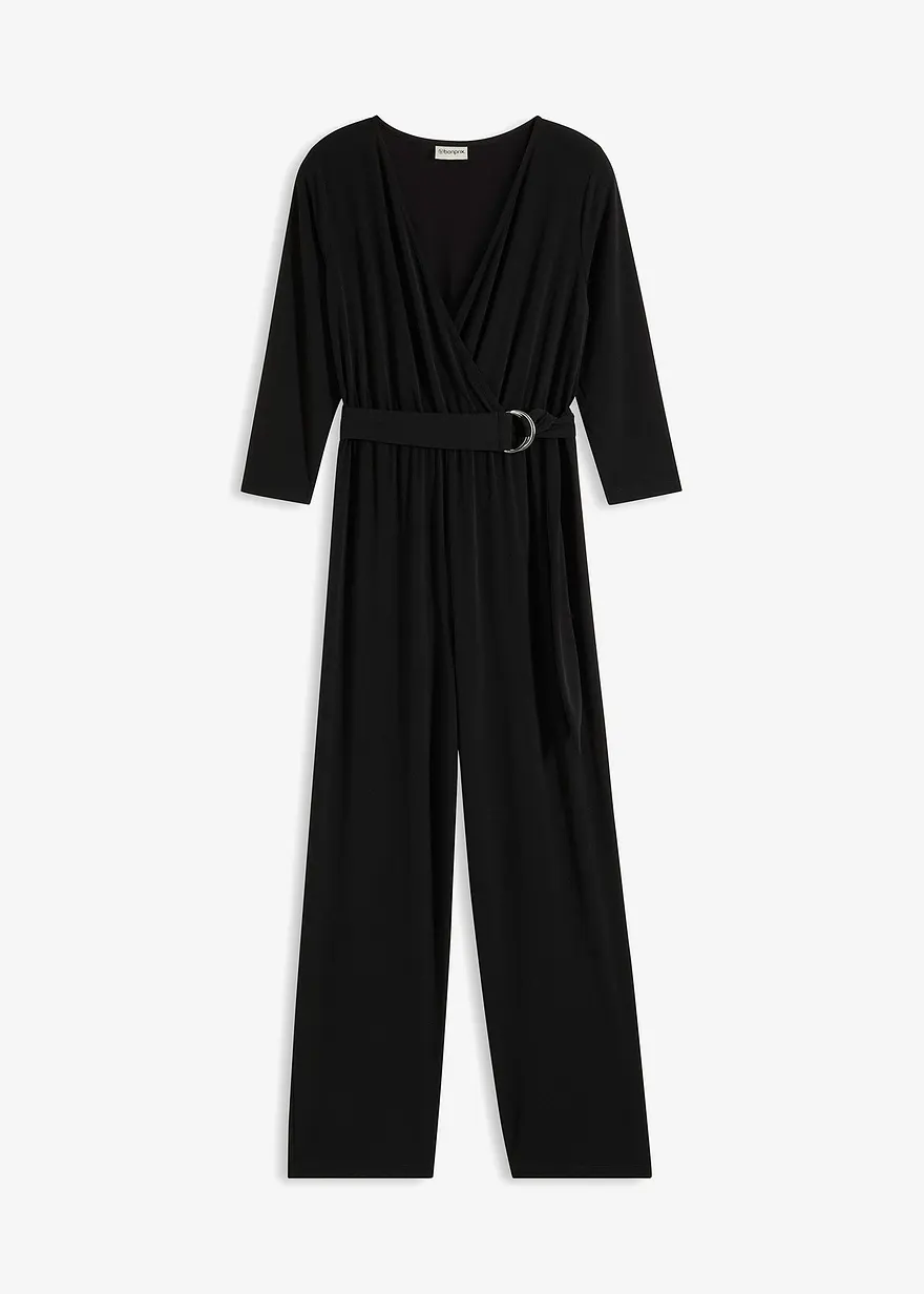 3/4-Arm Jumpsuit mit Gürtel