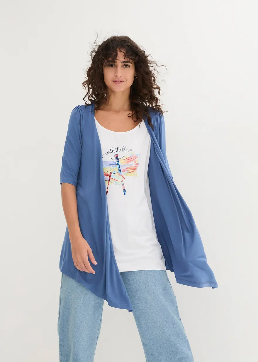 2 in 1 Shirt aus Viskose
