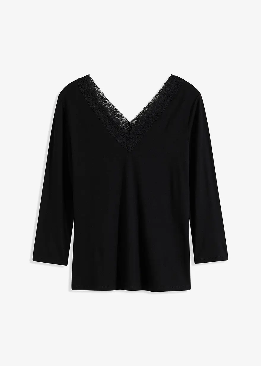 Langarmshirt mit Spitze
