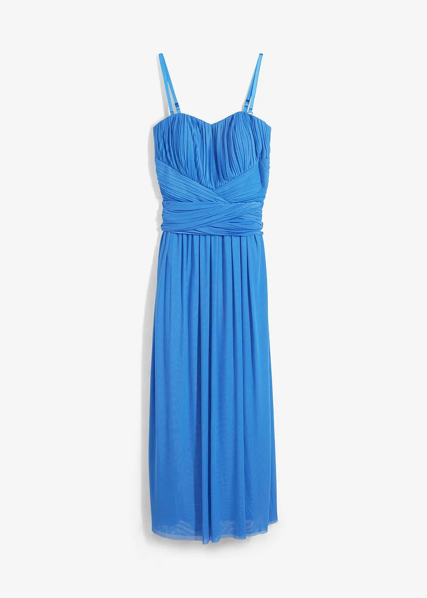 Maxikleid aus Mesh mit Tragevarianten