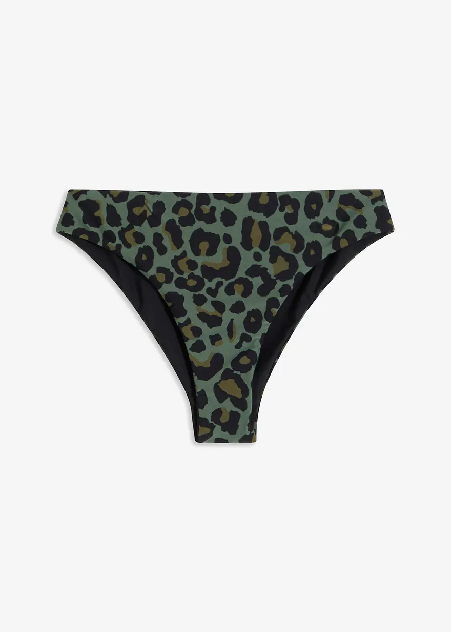 Bikinihose schnelltrocknend zum Wenden mit hohem Beinausschnitt