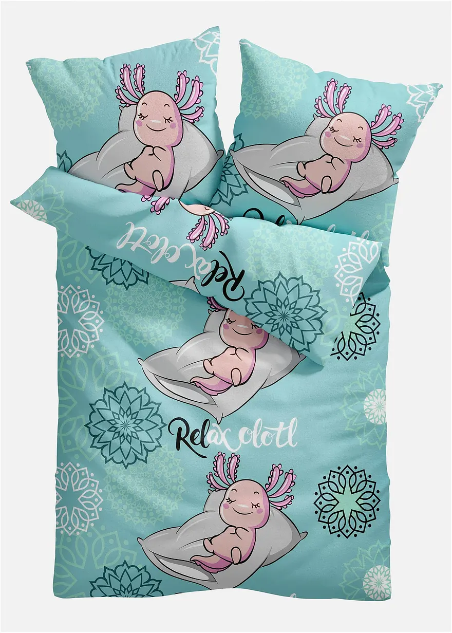 Bettwäsche mit Axolotl