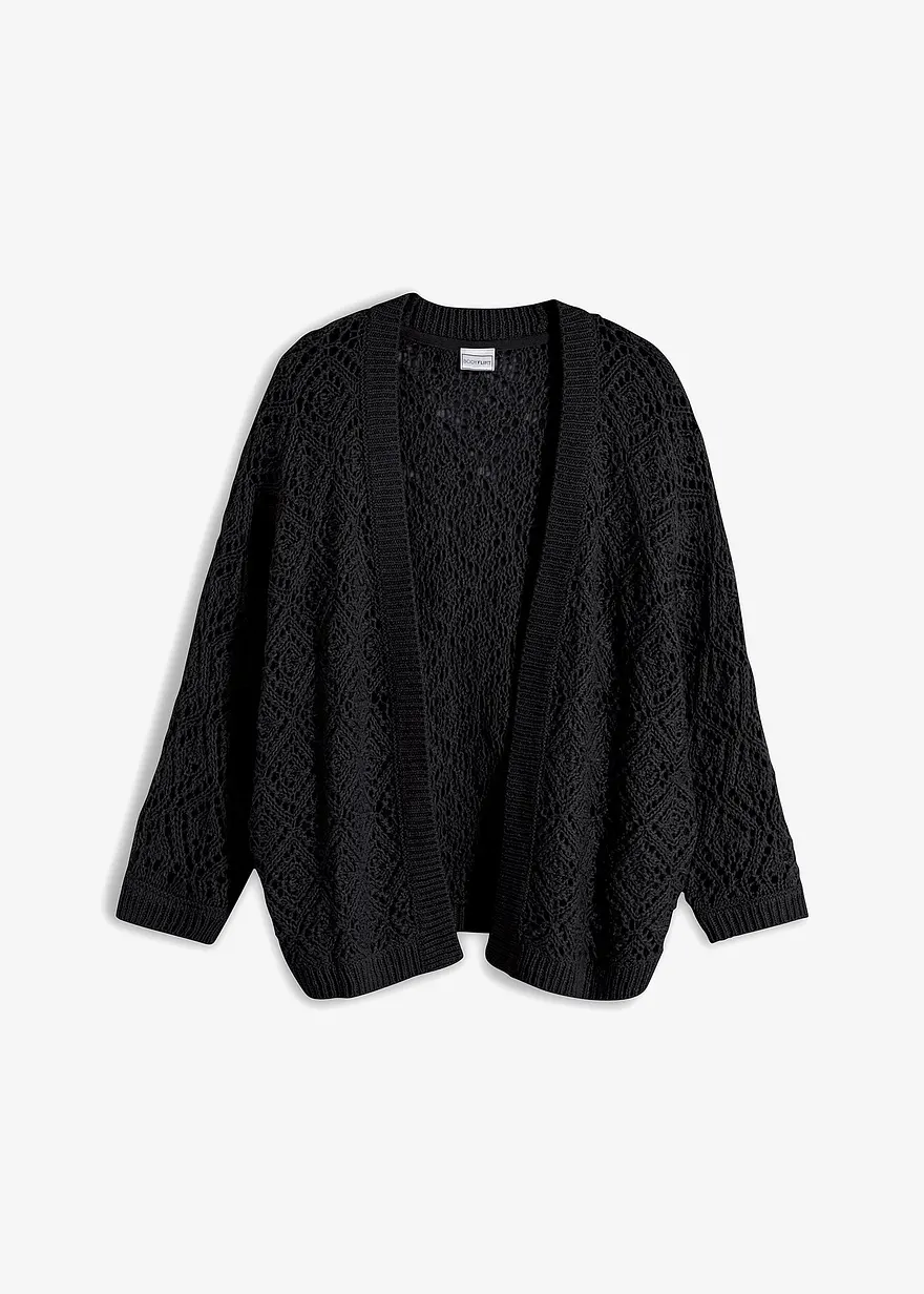 Ajour-Strickjacke