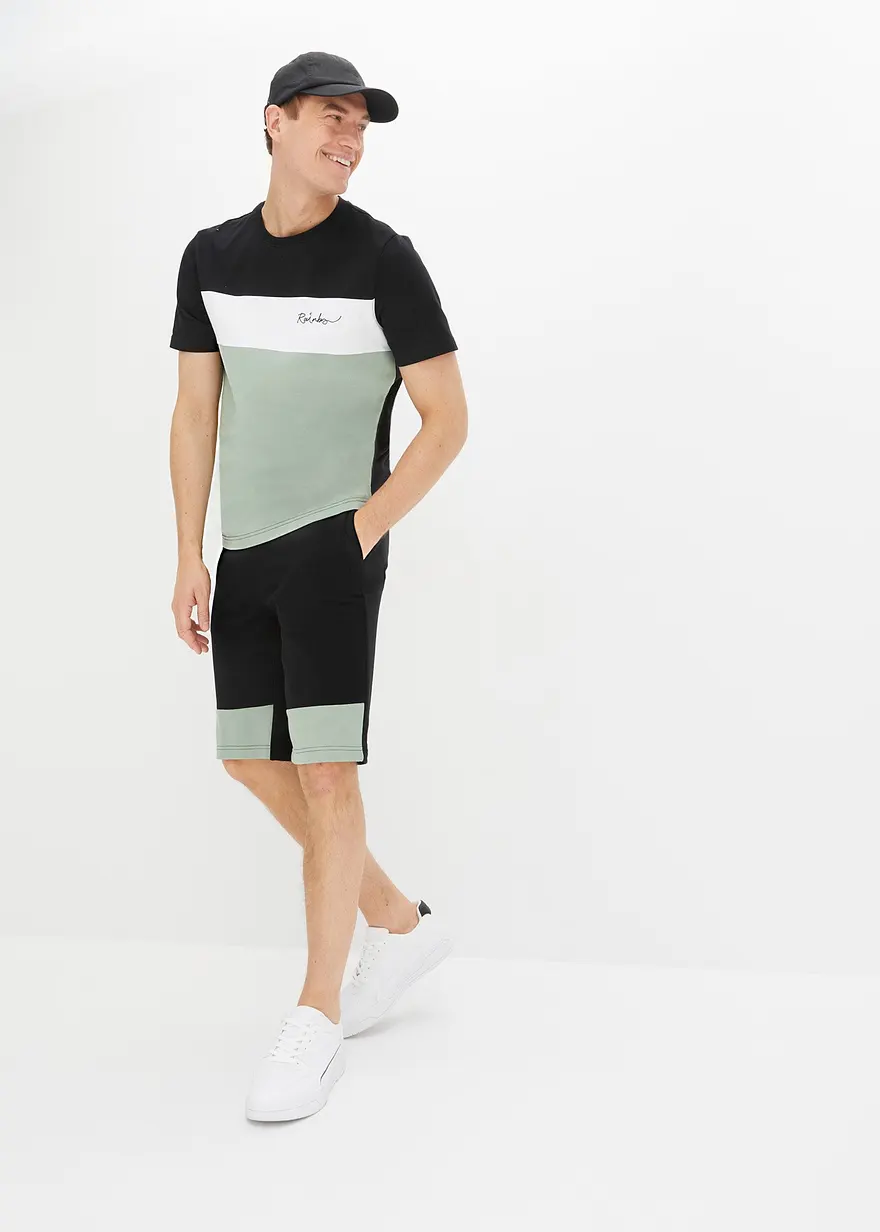 T-Shirt und Sweat-Bermuda (2-tlg.Set)