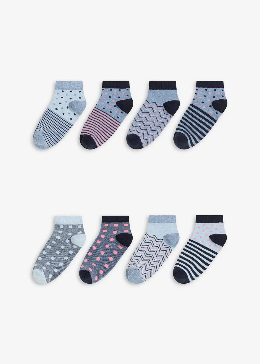Kurzsocken mit Bio-Baumwolle (8er Pack)