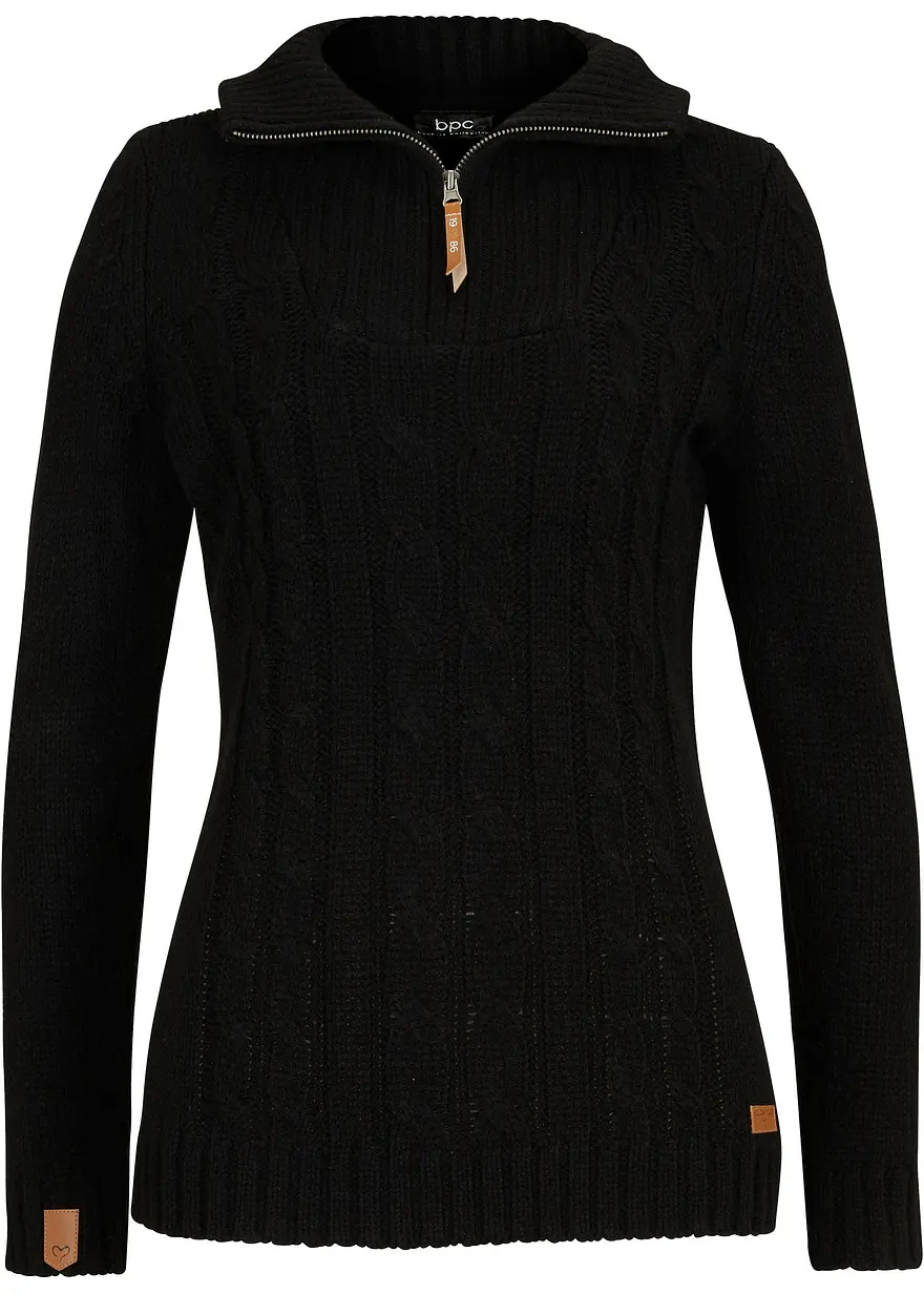 Troyer Pullover mit Zopfmuster