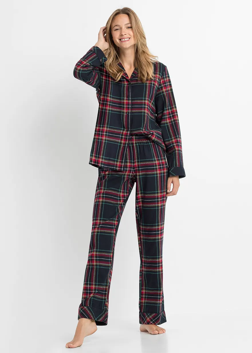 Gewebter Flanell Pyjama