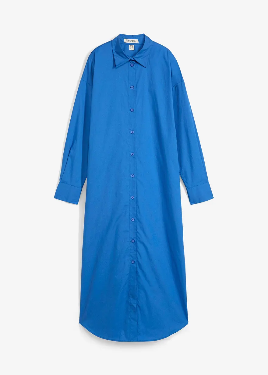 Hemdblusenkleid aus reiner Baumwolle