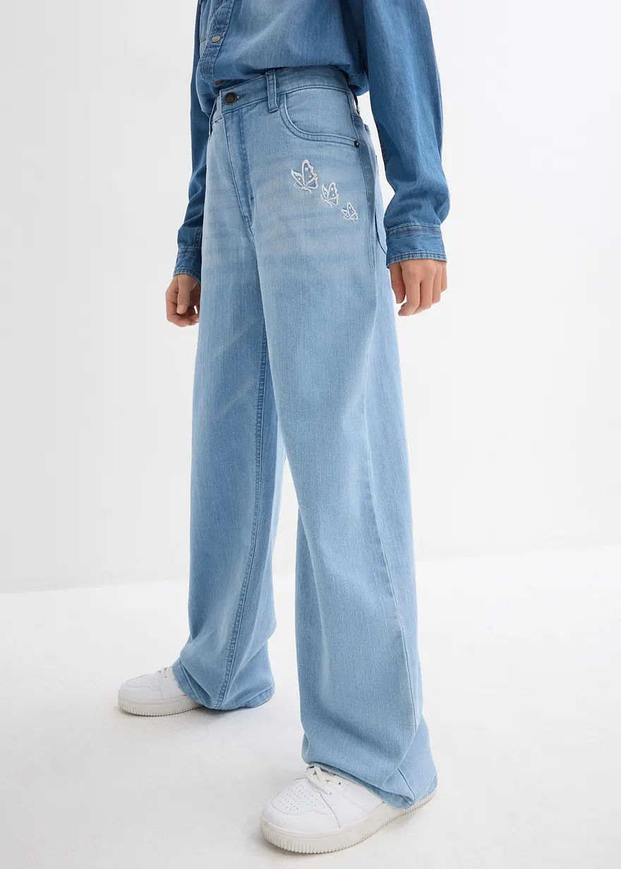 Wide-Leg-Jeans Mid Waist