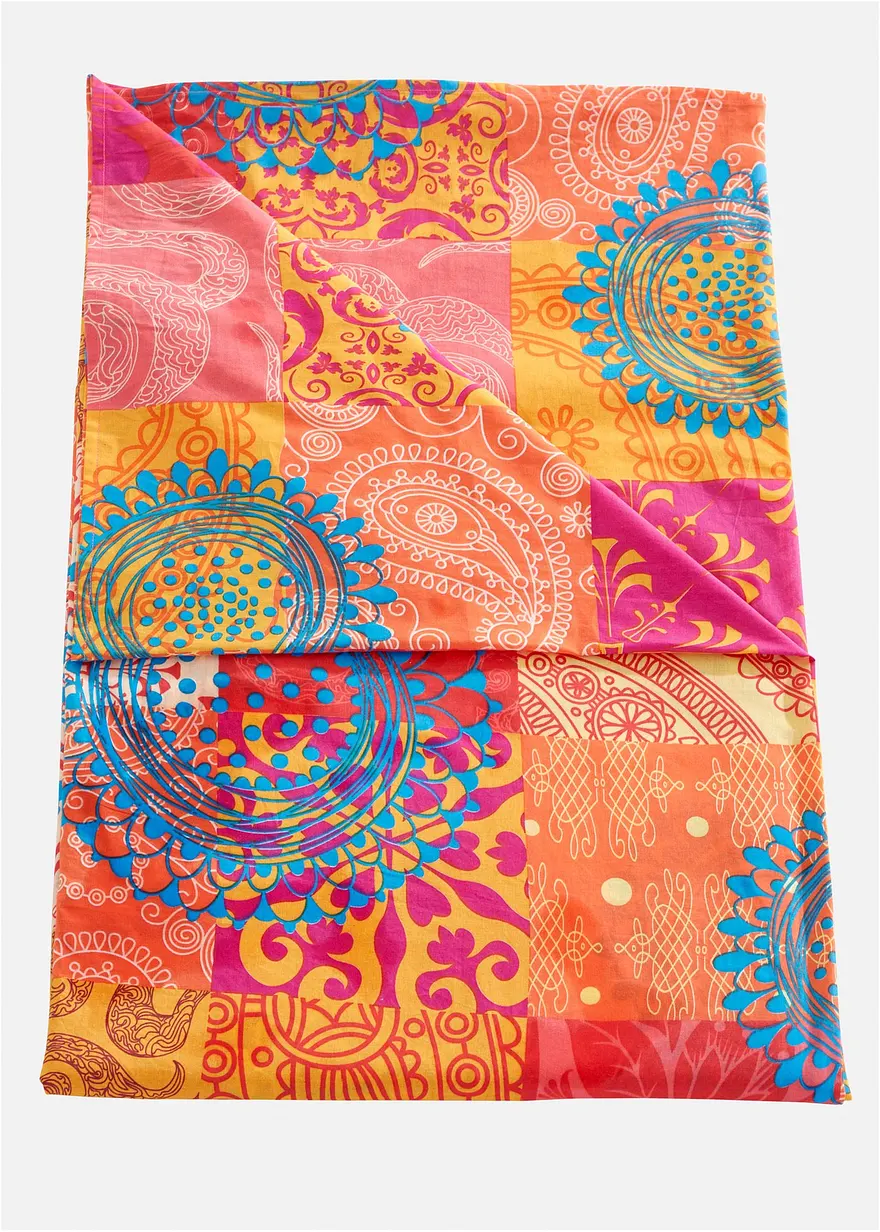 Tagesdecke mit Patchwork Druck