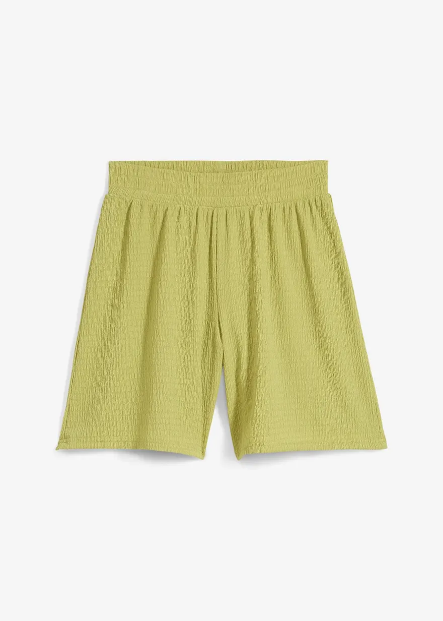 Schlupf-Shorts aus Borkencrepe