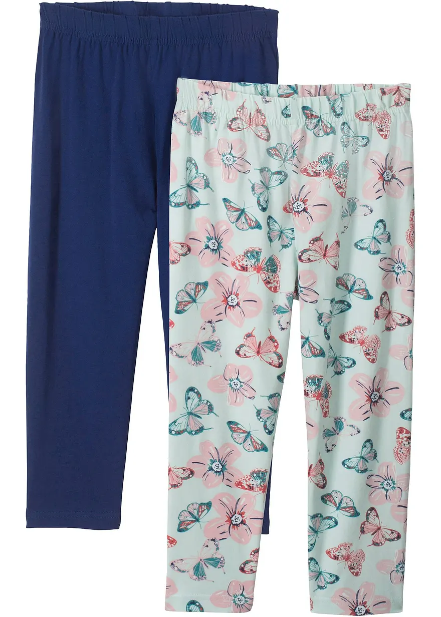 Capri-Leggings mit Bio-Baumwolle (2er Pack)