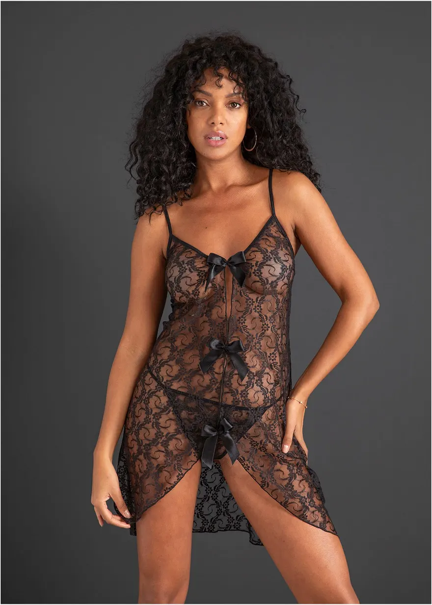 Negligé und String (2-tlg.Set)