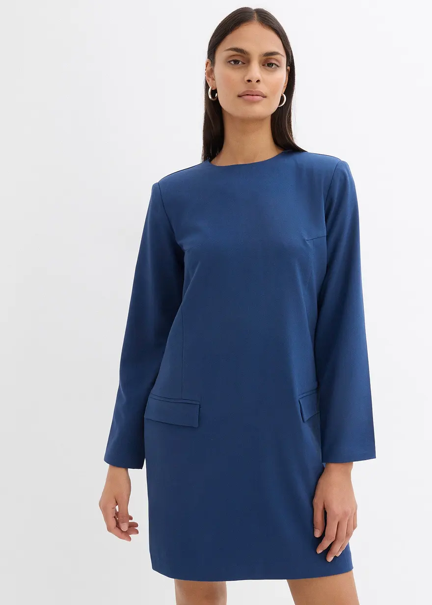 Minikleid mit Schulterpolstern aus Viskose-Mix