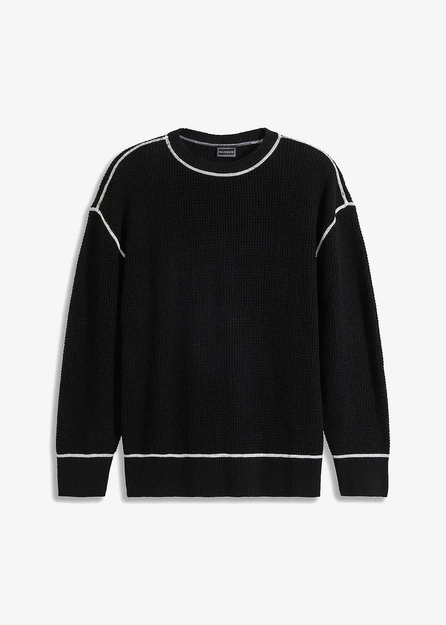Pullover mit recycelter Baumwolle, Loose Fit