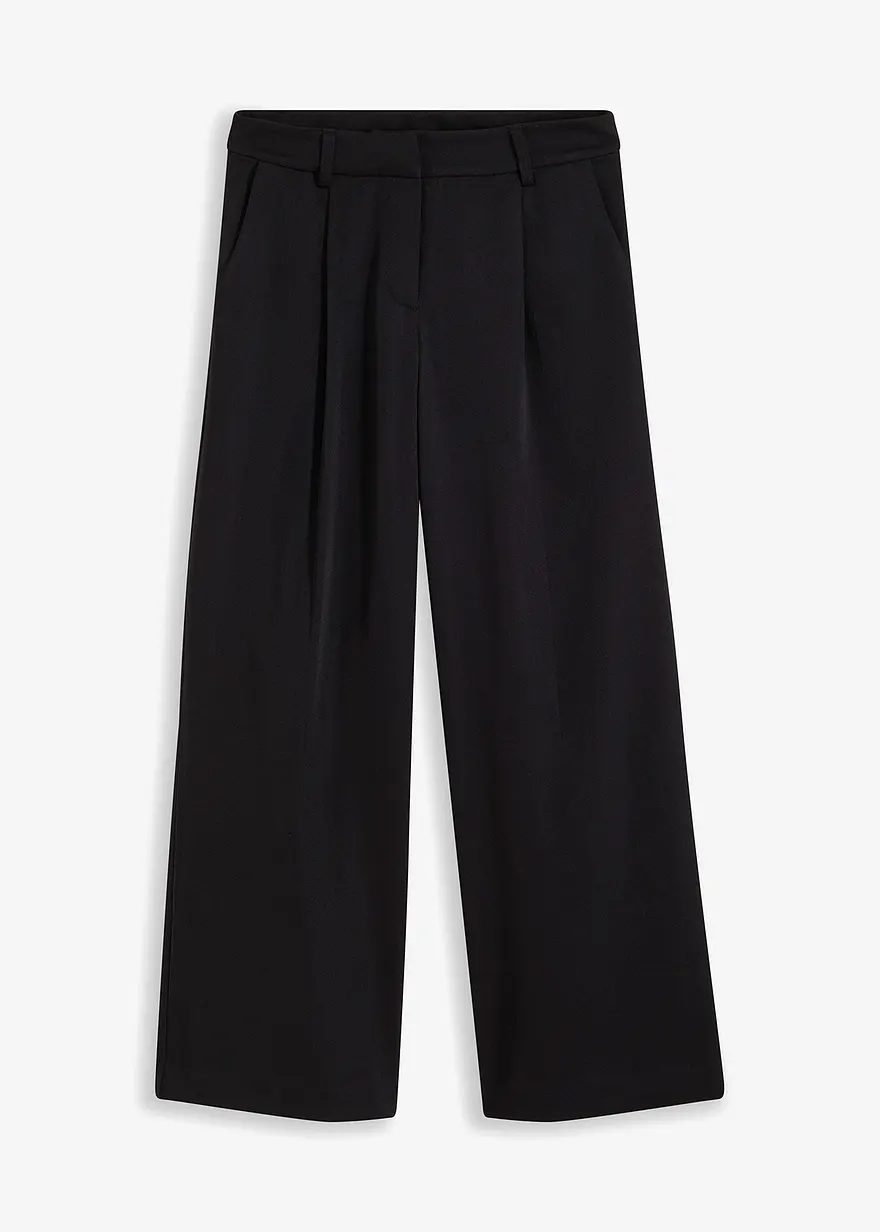Palazzo-Hose mit leichter Twill-Struktur