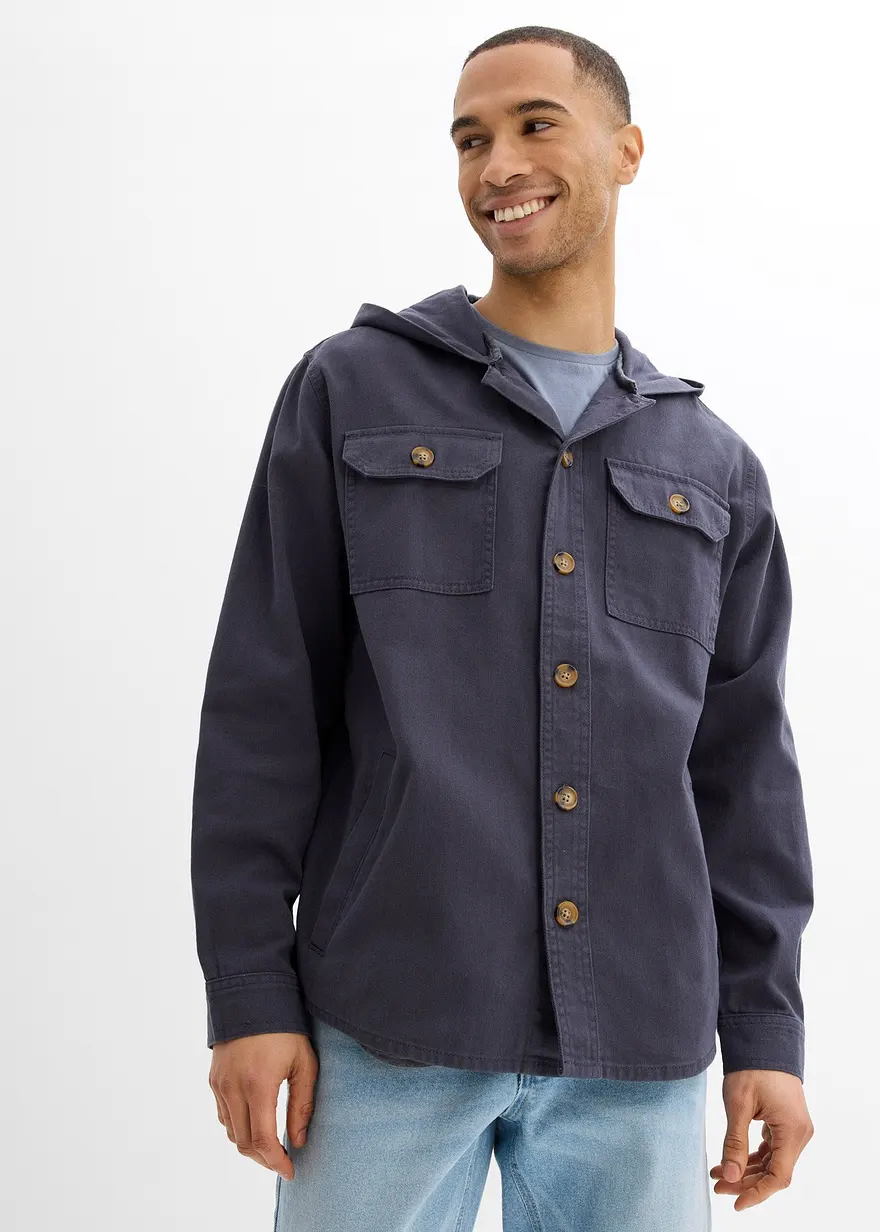Overshirt mit Kapuze