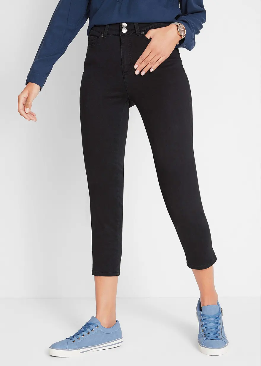 Slim Fit Jeans, Mid Waist, Bequembund