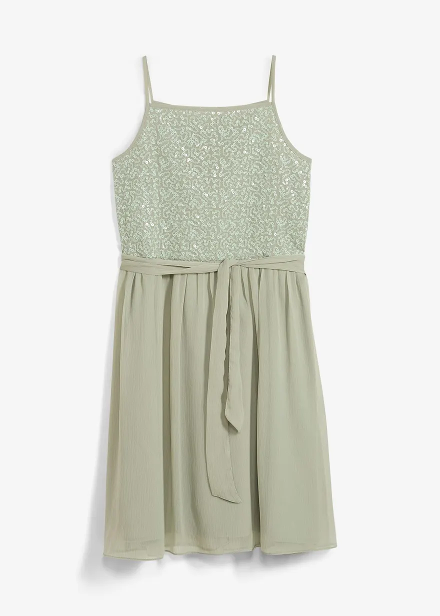Chiffonkleid mit Pailletten