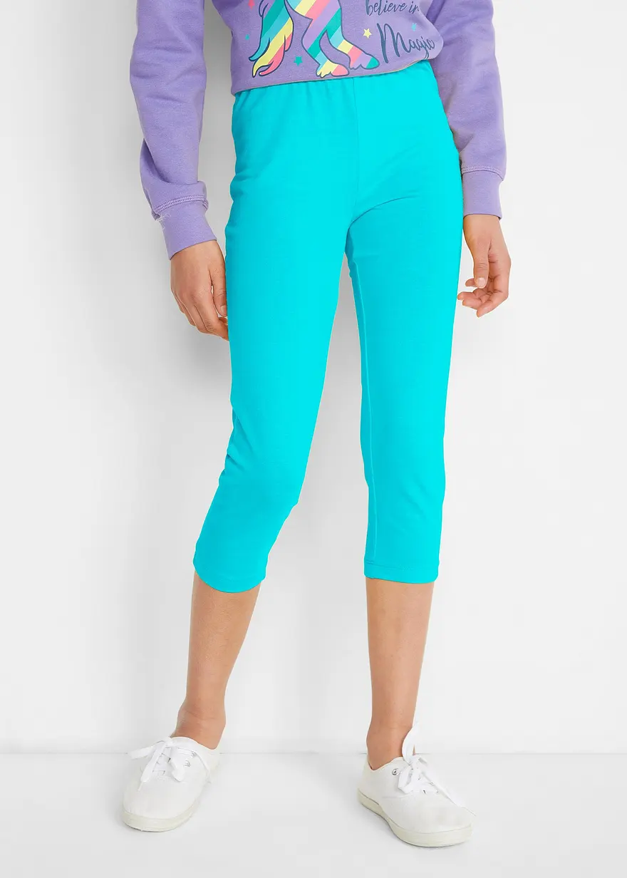 Capri-Leggings mit elastischem Bio-Baumwoll-Mix (2er Pack)