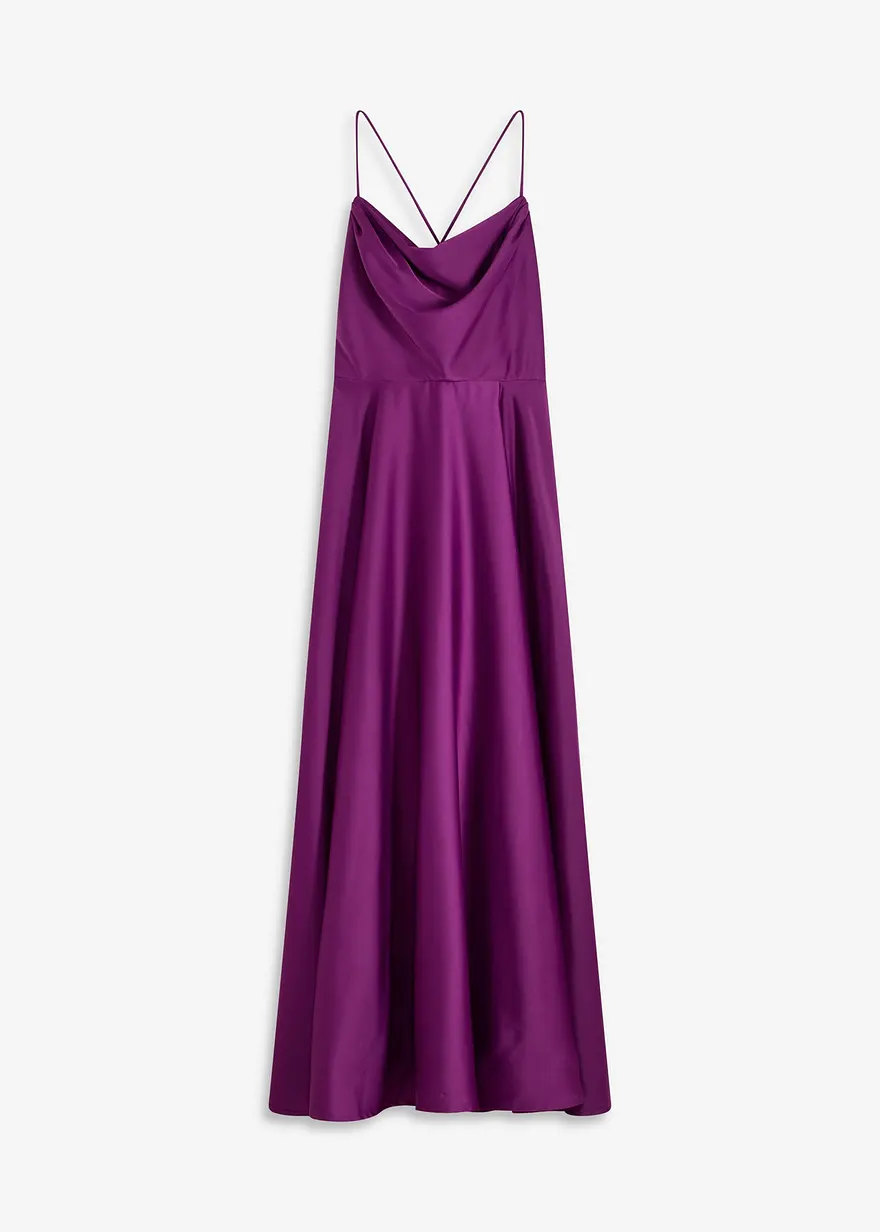 Trägerkleid aus strukturiertem Satin
