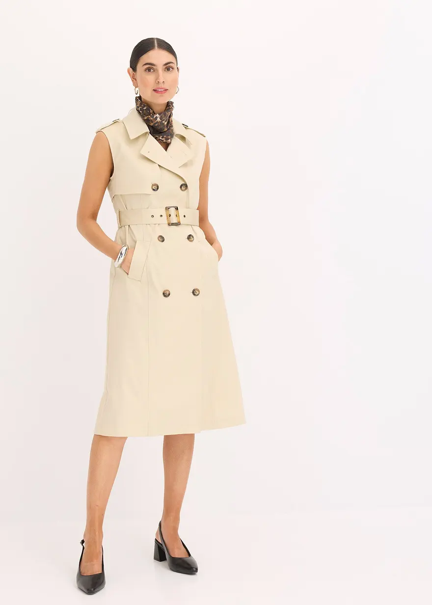 Trenchkleid mit Gürtel (2-tlg.)