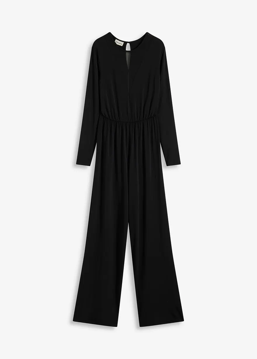 Jersey-Jumpsuit mit tiefem Ausschnitt