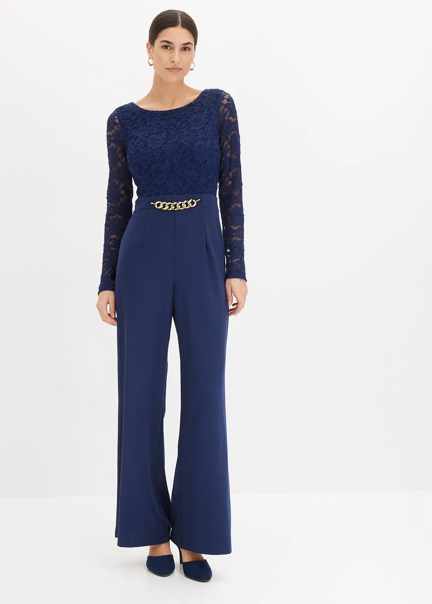 Overall mit Spitze und Ketten-Detail