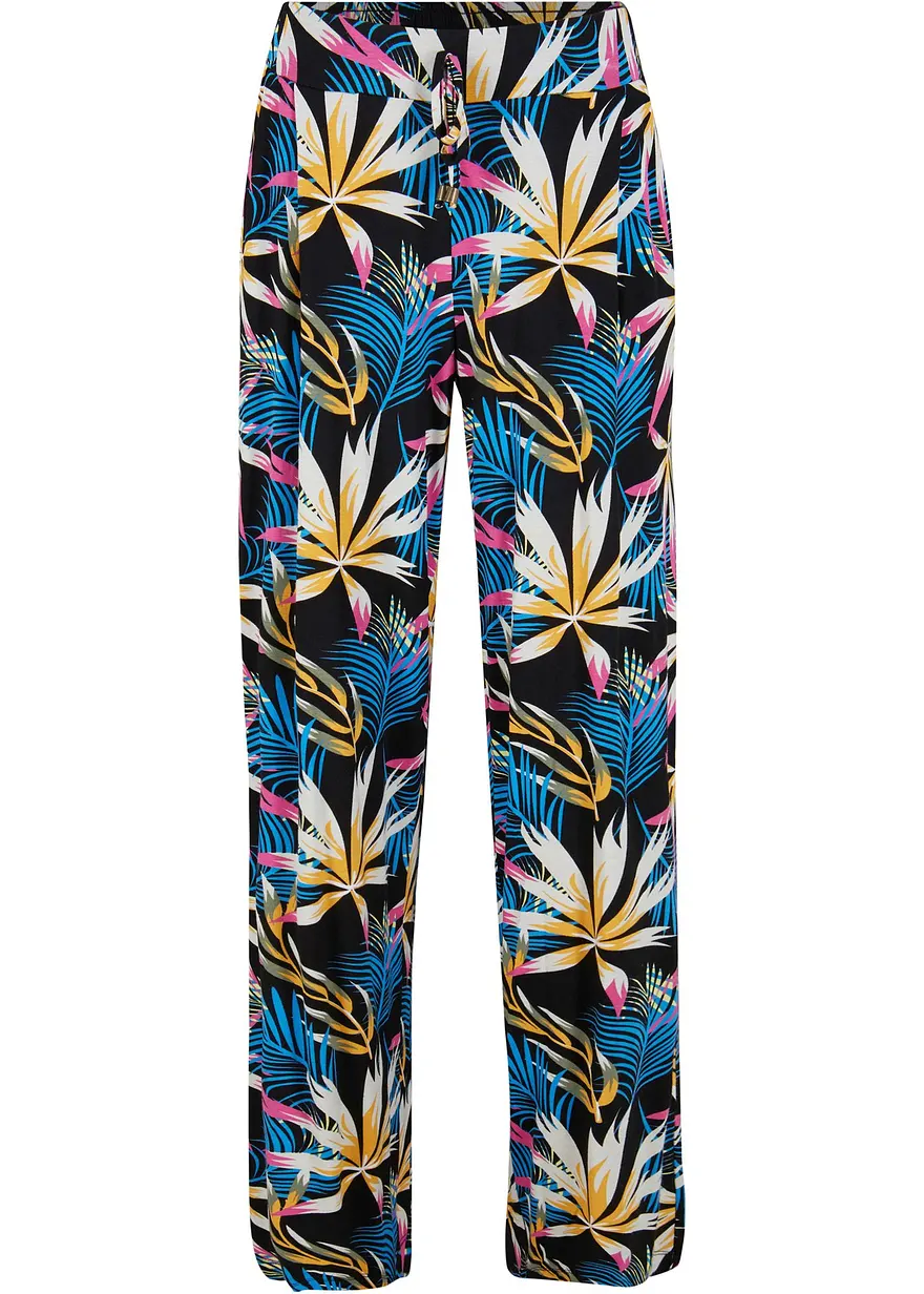 Jersey-Palazzo-Hose aus softem Viskose-Mix