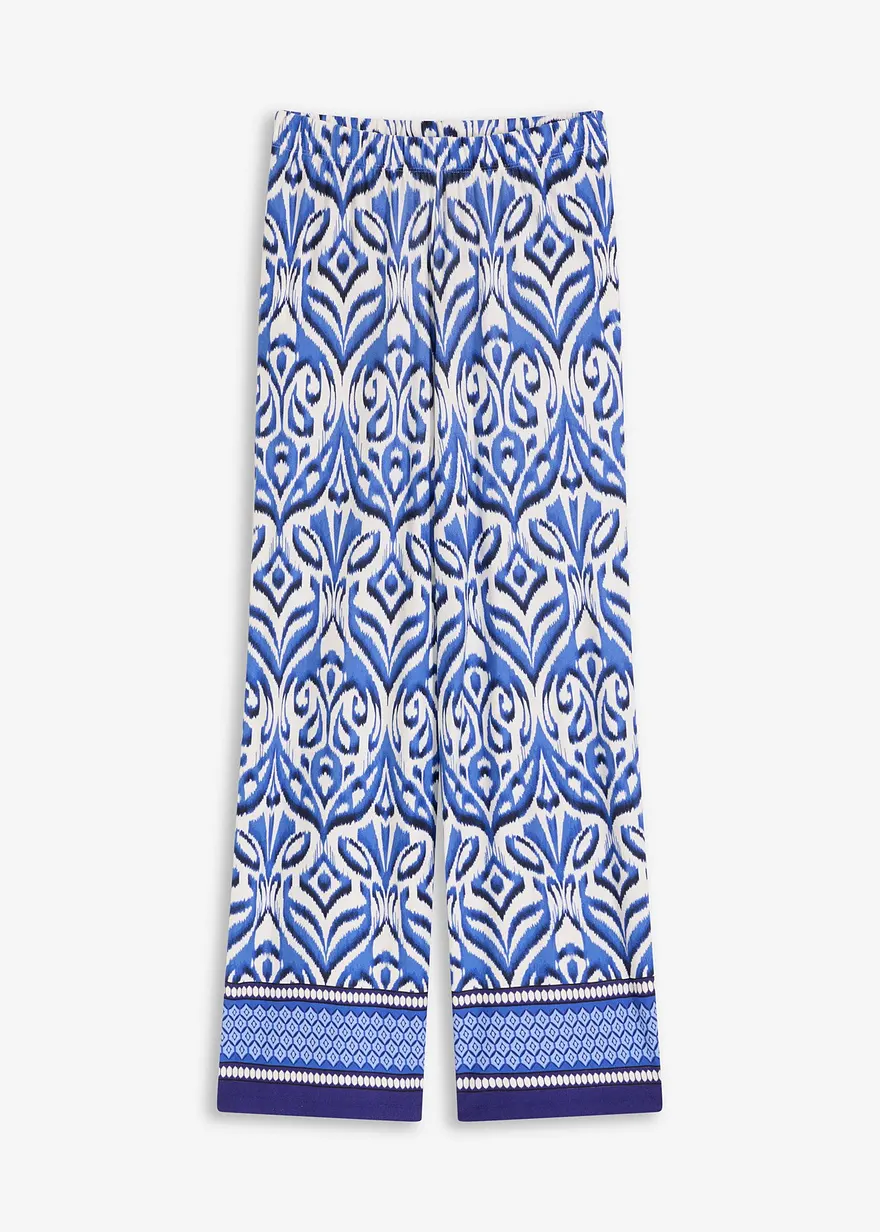bedruckte Jersey-Hose aus softem Viskose-Mix